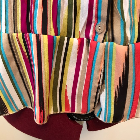 Multicolored, Ruffled Blouse - Picture 3 of 6